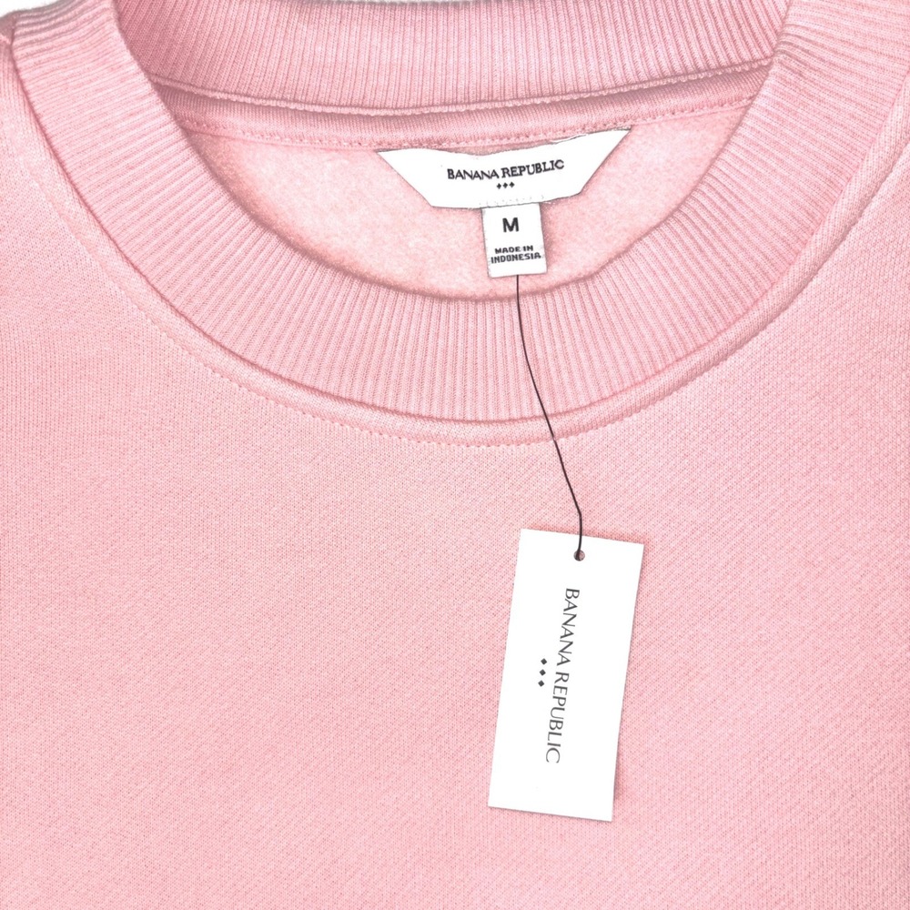 Sweatshirt Pink Banana Republic Women's Medium Crew Neck Pullover Soft Pink - Picture 3 of 7